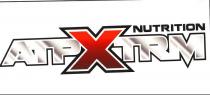 ATP XTRM NUTRITION marchio denominativo costituito dalla denominazione atp xtrm nutrition ove la dicitura arp xtrm si presenta in caratteri ATP XTRM NUTRITION marchio denominativo costituito dalla denominazione atp xtrm nutrition ove la dicitura arp xtrm si presenta in caratteri cubitali maiuscolo, la x e di carattere piu grande e di colore rosso mentre atp e trm si presentano di colore argento sfumato bianco con una bordatura nera leggermente scostata dalle lettere trm si trova la dicitura nutrition di carattere piu piccolo rispetto al resto in maiuscolo grassetto e di colore nero.
