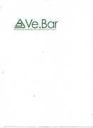 Ve.Bar TECNOLOGIE AVANZATE PER L IMPIANTISTICA A 360 Il logo consta della scritta Ve.Bar costituita da due parole Ve e Bar, intervallate Ve.Bar TECNOLOGIE AVANZATE PER L IMPIANTISTICA A 360 logo consta della scritta Ve.Bar costituita da due parole Ve e Bar, intervallate dal punto, con solo le iniziali di carattere maiuscolo. La scritta Ve.Bar è preceduta da un disegno di forma triangolare. Detto triangolo equilatero è costituito da una lettera V maiuscola coricata sul suo lato sinistro a formare la base ed il lato destro del triangolo. All interno della V rovesciata, poggiata sul lato sinistro del triangolo, è collocata la lettera B maiuscola. Tra la base del triangolo e l inizio del lato sinistro c è un piccolo spazio vuoto che consente alle due lettere di restare non sovrapposte, salvo che al vertice lato dx del triangolo. Sotto il logo triangolare e sotto la scritta Ve.Bar, lungo tutta l estensione, c è la scritta, di stesso colore, in carattere maiuscolo TECNOLOGIE AVANZATE PER L IMPIANTISTICA A 360 . Ve.Bar TECNOLOGIE AVANZATE PER L IMPIANTISTICA A 360 Il logo consta della scritta Ve.Bar costituita da due parole Ve e Bar, intervallate