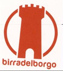 BIRRA DEL BORGO logo con una torre con due semicerchi ai lati, al disotto della quale viene riportata la scritta BIRRA DEL BORGO logo con una torre con due semicerchi ai lati, al disotto della quale viene riportata la scritta birradelborgo . la torre con le sue 5 merlature ha uno schema simmetrico. font utilizzato per scrivere il lettering del logo e harabara . il colore utilizzato e un pantone 7621c BIRRA DEL BORGO logo con una torre con due semicerchi ai lati, al disotto della quale viene riportata la scritta
