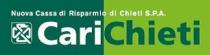 IL MARCHIO E COSTITUITO DA UNA IMPRONTA, META DI COLORE VERDE SCURO E L ALTRA META DI COLORE VERDE CHIARO, AL MARCHIO E COSTITUITO DA UNA IMPRONTA, META DI COLORE VERDE SCURO E L ALTRA META DI COLORE VERDE CHIARO, AL CENTRO DELLA QUALE RISALTA LA SCRITTA CARICHIETI, IN CARATTERI A STAMPA CON CARI DI COLORE BIANCO E CHIETI DI COLORE VERDE SCURO, PRECEDUTA DALLE SIGLE CR E CH IN CARATTERI DI FANTASIA, DI COLORE BIANCO, DISPOSTE A FORMARE UN QUADRIFOGLIO ENTRO UNA CORNICE QUADRANGOLARE CON DUE VERTICI STONDATI. IN ALTO DI DETTA IMPRONTA SI TROVA LA DICITURA NUOVA CASSA DI RISPARMIO DI CHIETI S.P.A. IL MARCHIO E COSTITUITO DA UNA IMPRONTA, META DI COLORE VERDE SCURO E L ALTRA META DI COLORE VERDE CHIARO, AL