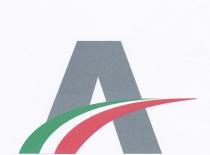 marchio consiste nella composizione grafica comprendente una A stilizzata a cui si sovrappone una banda curvilinea in tre colori. marchio consiste nella composizione grafica comprendente una A stilizzata a cui si sovrappone una banda curvilinea in tre colori. Il marchio in oggetto sarà riproducibile in qualsiasi dimensione. Il marchio stesso verrà usato applicandolo come etichetta sui prodotti e sugli involucri, come incisione o rilievo e altresì usato sulla carta da lettere, stampati, buste e per manifestazioni pubblicitarie di qualsiasi genere. Il marchio consiste nella composizione grafica comprendente una A stilizzata a cui si sovrappone una banda curvilinea in tre colori.