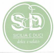 S e D SICILIA E DUCI DOLCE E SALATO logo rotondo; sfondo verde;lettere bianche; S D stampatello; e corsivo carattere deco S e D SICILIA E DUCI DOLCE E SALATO logo rotondo; sfondo verde;lettere bianche; S D stampatello; e corsivo carattere deco S e D SICILIA E DUCI DOLCE E SALATO logo rotondo; sfondo verde;lettere bianche; S D stampatello; e corsivo carattere deco