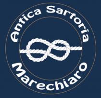 DUE CERCHI, ALL INTERNO DEL PRIMO CERCHIO LA SCRITTA ANTICA SARTORIA MARECHIARO E NELL ALTRO UNA FIGURA DI UN NODO SAVOIA DUE CERCHI, ALL INTERNO DEL PRIMO CERCHIO LA SCRITTA ANTICA SARTORIA MARECHIARO E NELL ALTRO UNA FIGURA DI UN NODO SAVOIA A FORMA DI OTTO DUE CERCHI, ALL INTERNO DEL PRIMO CERCHIO LA SCRITTA ANTICA SARTORIA MARECHIARO E NELL ALTRO UNA FIGURA DI UN NODO SAVOIA