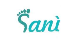 SANI S a forma di piede e di colore verde scuro seguito da ani di verdechiaro. SANI S a forma di piede e di colore verde scuro seguito da ani di verde chiaro. SANI S a forma di piede e di colore verde scuro seguito da ani di verdechiaro.