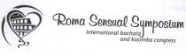 ROMA SENSUAL SYMPOSIUM il marchio presenta a sinistra la stilizzazione del colosseo inscritta all interno di un cuore circondato da un ROMA SENSUAL SYMPOSIUM marchio presenta a sinistra la stilizzazione del colosseo inscritta all interno di un cuore circondato da un mezzo cerchio, e a destra la scritta roma sensual symposium con un carattere corsivo inglese. sotto troviamo la scritta international bachata e sotto ancora and kizomba congress tutto in stampatello minuscolo. ROMA SENSUAL SYMPOSIUM il marchio presenta a sinistra la stilizzazione del colosseo inscritta all interno di un cuore circondato da un