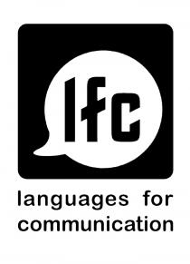 LFC - LANGUAGES FOR COMMUNICATION-il marchio e composto da un quadrato nel quale e inserito un fumetto bianco con all interno LFC - LANGUAGES FOR COMMUNICATION-marchio e composto da un quadrato nel quale e inserito un fumetto bianco con all interno la scritta lfc in minuscolo. al di sotto del quadrato c e la scritta languages for communication LFC - LANGUAGES FOR COMMUNICATION-il marchio e composto da un quadrato nel quale e inserito un fumetto bianco con all interno