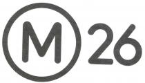 M 26 il marchio si presenta nella parte sinistra con una m contenuta in un cerchio e nella parte destra M 26 marchio si presenta nella parte sinistra con una m contenuta in un cerchio e nella parte destra con il numero 26 M 26 il marchio si presenta nella parte sinistra con una m contenuta in un cerchio e nella parte destra