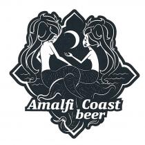 Amalfi Coast Beer Il marchio è costituito da un pittogramma a forma di rombo al cui interno sono presenti due sirene Amalfi Coast Beer marchio è costituito da un pittogramma a forma di rombo al cui interno sono presenti due sirene con le pinne incrociate. Guardando il pittogramma, la sirena a destra ha il braccio sinistro alzato, la sirena a destra poggia il braccio sulla pina. Amalfi Coast BeerIl marchio è costituito da un pittogramma a forma di rombo al cui interno sono presenti due sirene