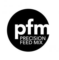 marchio consiste in una impronta circolare a sfondo scuro contenente la dicitura pfm PRECISION FEED MIX marchio consiste in una impronta circolare a sfondo scuro contenente la dicitura pfm PRECISION FEED MIX Il marchio consiste in una impronta circolare a sfondo scuro contenente la dicitura pfm PRECISION FEED MIX