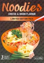 Noodies CHEESE & ONION FLAVOUR LIMITED EDITION PACK 3 MINS INSTANT NOODLES NET WT: 120g