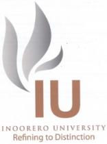 IU INOORERO UNIVERSITY REFINING TO DISTINCTION