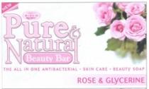 BIDCO PURE NATURAL BEAUTY BAR, NEW ROSE & GLYCERINE