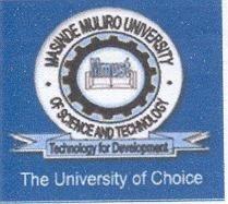 MASINDE MULIRO UNIVERSITY OF SCIENCE AND TECHNOLOGY