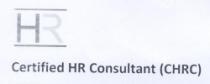 HR CERTIFIED HR CONSULTANT (CHRC)