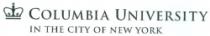 COLUMBIA UNIVERSITY IN THE CITY OF NEW YORK