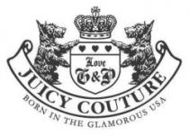 LOVE G&P JUICY COUTURE BORN IN THE GLAMOROUS USA