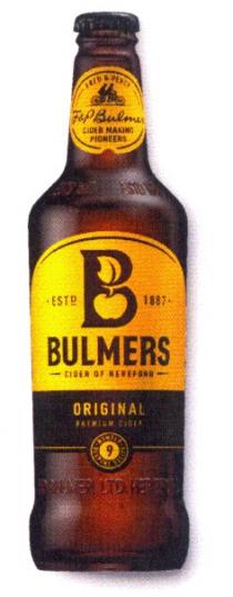 F&P Bulmer CIDER MAKING PIONEERS ESTD B 1887 BULMERS CIDER OF HEREFORD ORIGINAL PREMIUM CIDER 9