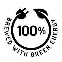 BREWED WITH GREEN ENERGY 100 %