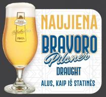 NAUJIENA BRAVORO PILSNER DRAUGHT ALUS KAIP IŠ STATINĖS