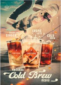 CAFFEINE Naujiena! SPARKLING GINGER CREME LATTE COLD BREW VASAROS Cold Brew MENIU