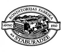 STABURADZE KONDITOREJAS FABRIKA a/s ANNO 1910