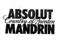 ABSOLUT MANDRIN Country of Sweden