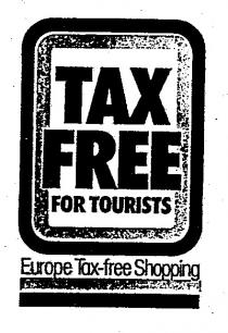 TAX FREE FOR TOURIST