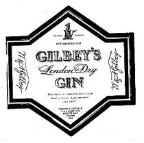 GILBEY'S London Dry GIN W&A Gilbey