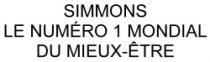 SIMMONS LE NUMÉRO 1 MONDIAL DU MIEUX-ÊTRE