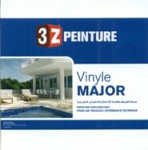 3Z PEINTURE VINYLE MAJOR (PEINTURE VINYLIQUE MAT POUR LES TRAVAUX LINTÉRIEUR ET EXTÉRIEUR)