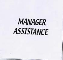 MANAGER ASSISTANCE