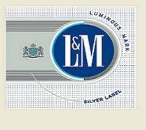 L & M SILVER LABEL LUMINOUS MARK