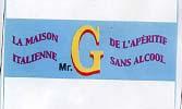 LA MAISON ITALIENNE DE L'APERITIF SANS ALCOOL MR G