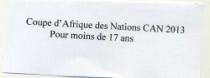 Coupe d'Afrique des nations CAN 2013 pour moins de 17ans