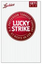 LUCKY STRIKE LUCKIES 1871 RED R A PATTERSON TOBACCO COMPANY USA