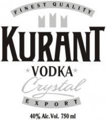 FINEST QUALITY KURANT VODKA CRYSTAL EXPORT 40% ALC. VOL. 750 ML