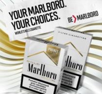 GOLD MARLBORO ORIGINAL YOUR MARLBORO. YOUR CHOICES. WORLD'S NO.1 CIGARETTE BE MARLBORO POCKET PACK FILTER CIGARETTES