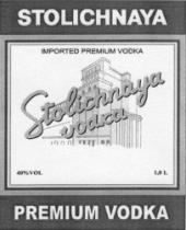 STOLICHNAYA VODKA IMPORTED PREMIUM