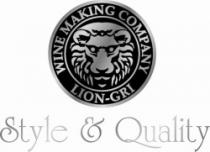 LION GRI WINE MAKING COMPANY STYLE & QUALITY