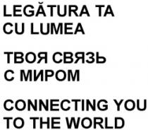 LEGĂTURA TA CU LUMEA CONNECTING YOU TO THE WORLD TVOIA SVIAZI S MIROM