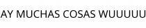 AY MUCHAS COSAS WUUUUU