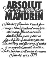 ABSOLUT COUNTRY OF SWEDEN MANDARIN