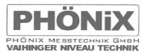 PHONIX MESSTECHNIK GMBH VAIHINGER NIVEAU TECHNIK