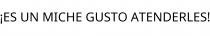 ¡ES UN MICHE GUSTO ATENDERLES!
