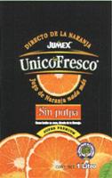 DIRECTO DE LA NARANJA JUMEX UNICOFRESCO COMO HECHO EN CASA; DIRECTO DE LA NARANJA. UN ALIMENTO LÍQUIDO DE CALIDAD JUMEX