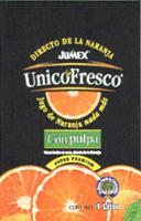 DIRECTO DE LA NARANJA JUMEX UNICOFRESCO COMO HECHO EN CASA; DIRECTO DE LA NARANJA. UN ALIMENTO LÍQUIDO DE CALIDAD JUMEX