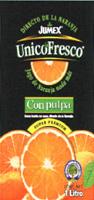 DIRECTO DE LA NARANJA JUMEX UNICOFRESCO COMO HECHO EN CASA; DIRECTO DE LA NARANJA. UN ALIMENTO LÍQUIDO DE CALIDAD JUMEX
