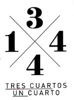 3414 TRES CUARTOS UN CUARTO