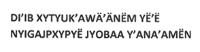 DI'IB XYTYUK'AWA'ANEM YE'E NYIGAJPXYPYE JYOBAA Y'ANA'AMEN
