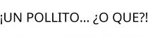 ¡UN POLLITO... ¿O QUE?!